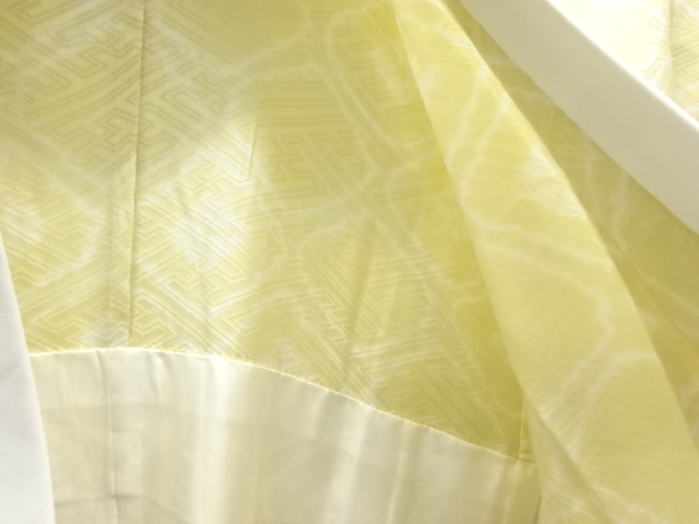  菱に花模様単衣長襦袢